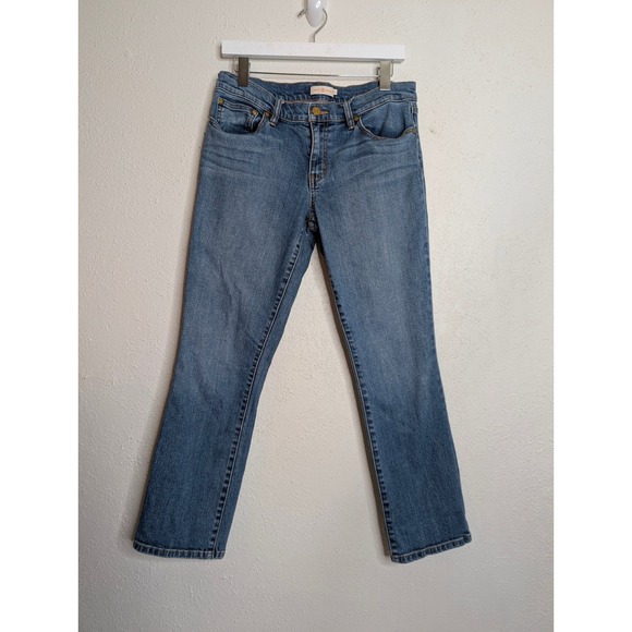 Tory Burch Denim - Tory Burch Womens Straight Leg Jeans Size 30 Blue Stretch Logo Casual Classic